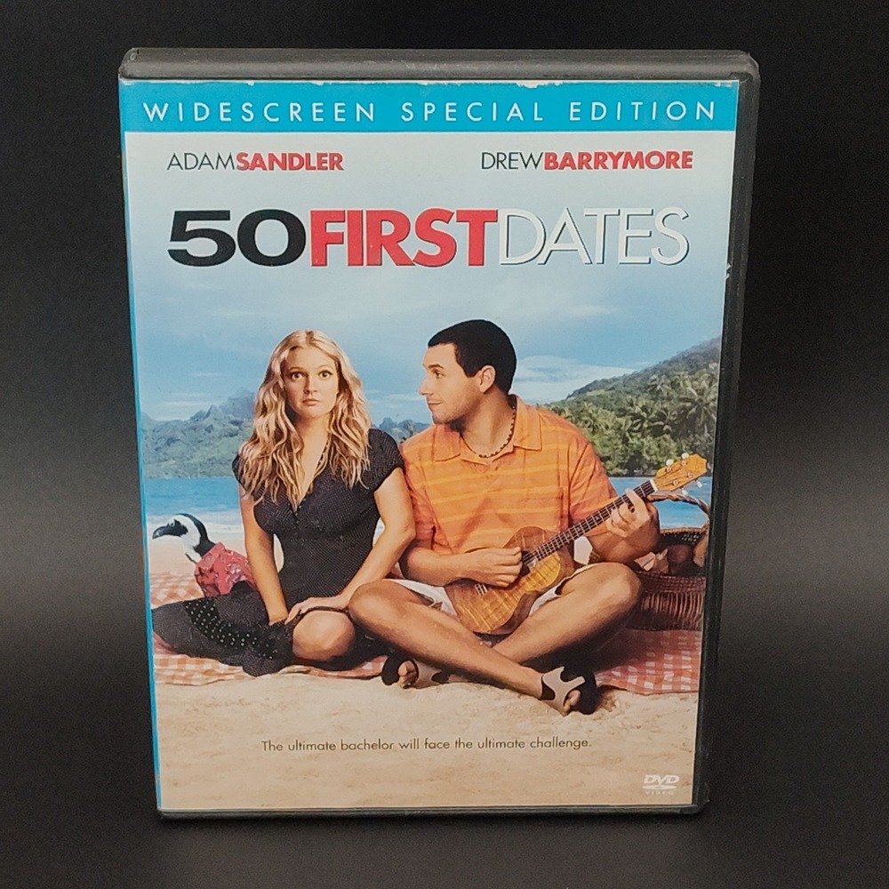 50 First Dates DVD Adam Sandler Drew‎ 2004 Widescreen GREAT BB18.1GA1012